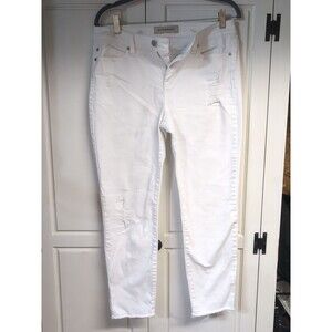 Liverpool Capri Jeans Womens 6 / 28 White Mid Rise Stretch